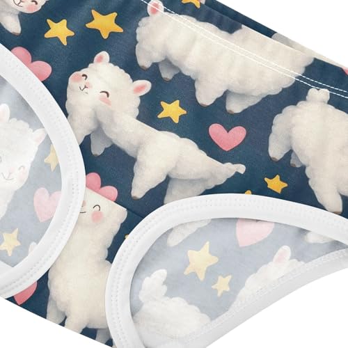 Joisal Toddlers Underwear Floral 2t Cotton Cute Panties Girl Print Briefs Girls Undies Cute White Alpacas Pink4