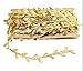 EMAAN 98 ft Artificial Vine,Gold Leaf Ribbon, Garland Baby Hair Band Wedding Party Christmas Home Wall DIY Gift Craft Decoration(Gold)