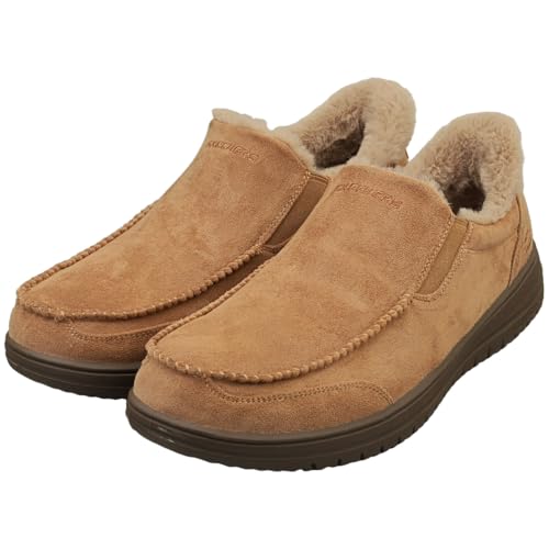 Skechers Uomo Slip-Ins Relaxed Fit: Murette - Scofield Shoes In Ocra, Taglia 41 - 9