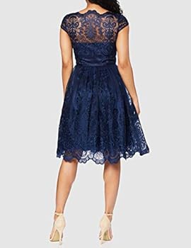 Chi Chi London Women's April Dress, Blue (Navy Kbl), (Size:16) :  Amazon.com.au: Clothing, Shoes & Accessories