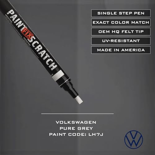 Image of Paint Scratch Fix Exact Touch Up Paint For Volkswagen Pure Grey LH7J, Car Paint Pen, Auto Marker For Scratches, Fixed Keyed Car And Stone Chips, Manufacturer Exact Color Code Match (VW - Pure Grey - LH7J)