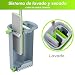 EasyGleam Cubo y Mopa Fregona - Mopa Microfibra, Mango de Acero Inoxidable,...