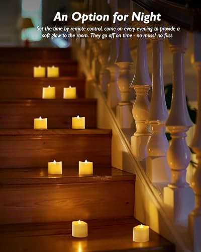 Homemory H2450BKQDLKYK12-NB 400+ Hour Timer Remote Control Flameless Votive Candles thumb #2