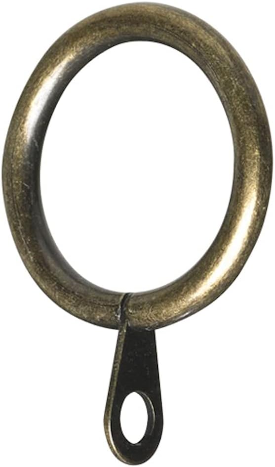 50x Antique Brass Silent Curtain Rings Soft Lined Curtain Pole/Rod