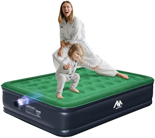 AYAMAYA Queen Camping Air Mattress with Built-In & Detachable Ele...