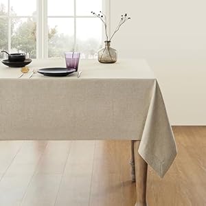 ZeeMart Basic Leinen Strukturierte Tischdecke 152,4x213,3 cm