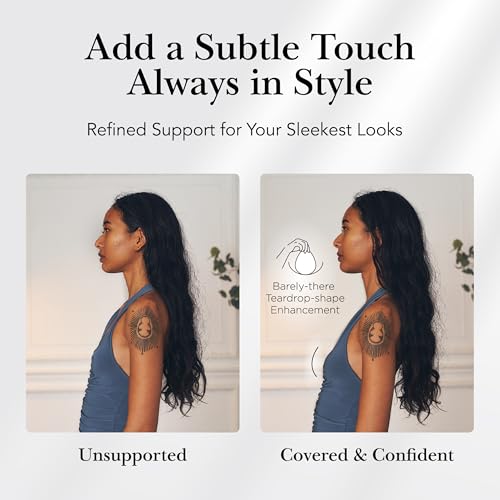 Nippies Teardrop Nipple Covers for Women - Sticky Silicone Pasties with Gentle Lift, Travel Case - Invisible & Skin-Safe2