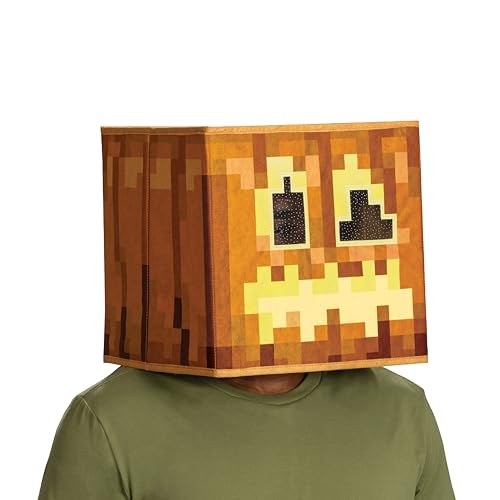Masque Minecraft Jack O'Lantern phosphorescent Disguise pour déguisement enfant dès 8 ans