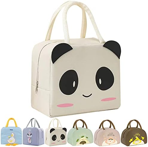 Wylhxyqq Lunch Bag Portable Lunch Box for Women, Men, Kids and Students, Travel, Picnic, School (Love Beige)