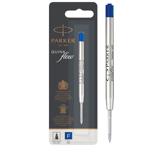 Parker Refil de tinta para caneta esferográfica QUINKflow, ponta fina, azul