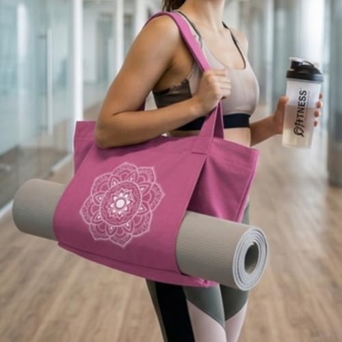 Bolsa para esterilla de yoga con correa de hombro desmontable y asas fijas 6
