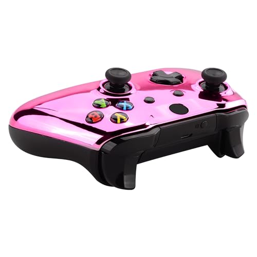 eXtremeRate Chrome Pink Edition Front Housing Shell Faceplate for Xbox One S & Xbox One X Controller (Model 1708) - Image 5