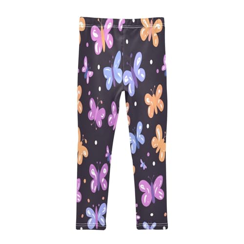 Bolaz Toddler Girls Leggings Printed Yoga Pants Leggings Pink Blue Yellow Butterflies for Kids2