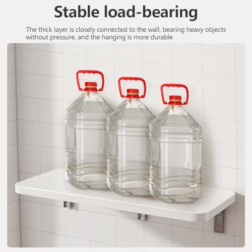 Wall Mounted Folding Table Space Saving Bar Table Compact Floating Desk for JYDSll Spaces Perfect for Home Office Bedroom Bathroom or Balcony (White) 20x40cm