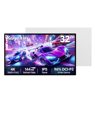 Image of P32K 32'' UHD (3840 x 2160) 4K 144Hz Glossy Monitor, IPS Panel, 10-Bit Color, 99% sRGB, 96% DCI-P3, 139PPI, HDR, Low Blue Light, Eye Care (Minimalist - Without Stand)
