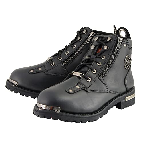 Image of Milwaukee Leather Men's Leather Lace-Up Riding Boots - Motorcycle Biker Footwear for Street & Daily Wear