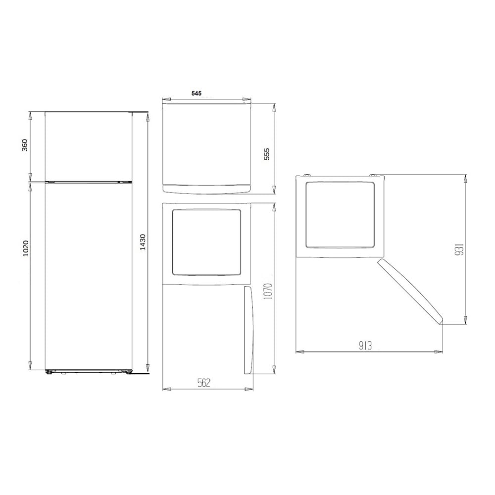 Aspes Frigorífico 2 Puertas Blanco AF145503E. Capacidad 206 Litros, Puerta Reversible, Bajo Nivel Sonoro, Eficiencia Energética Clase E