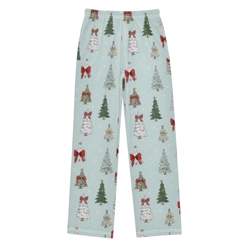 Pajama Bottoms, Christmas Trees Bow Pajamas Pant Sleep Long Pants Lounge Wear Sleepwear Soft Pjs