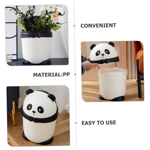 Caneca de basura rectangular pequeña con tapa miniatura 7