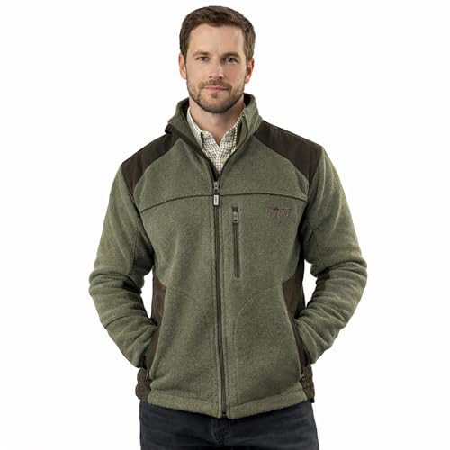 Image of Game Technical Apparel Mens Berwick Lined Anti-pill Fleece Jacket | Faux Suede | Hunting Coat