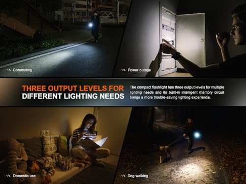 fenix E12 v3.0, Mini Lightweight Everyday Carry Torch | 200 Lumens | 78m | 100 Hrs Max | AA Battery Powered | Bi-Directional Body Clip | Magnetic Tail Cap | IP68, Black - Image 10