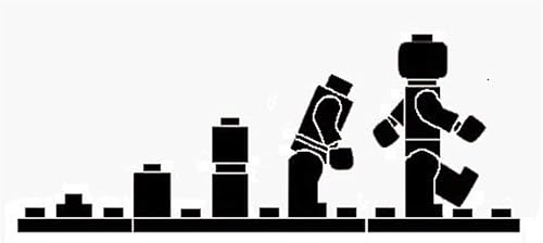 Adhesivo de pared de vinilo con diseño de ladrillo de construcción, decoración de habitación de niños, habitación de niñas, cuarto de bebé, cuarto