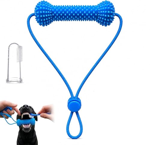 Accesorio dental canino de doble acción, abridor de boca de perro para cepillarse los dientes, juguetes para perros, accesorio de limpieza de dientes de doble acción, juguete masticable para un