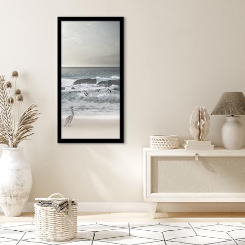 Americanflat 18x36 Picture Frame with Polished Plexiglass - Black Picture Frame - Wide Photo Frames Made of Engineered Wood for Vertical or Horizontal Wall Display - Epic Collection - Black