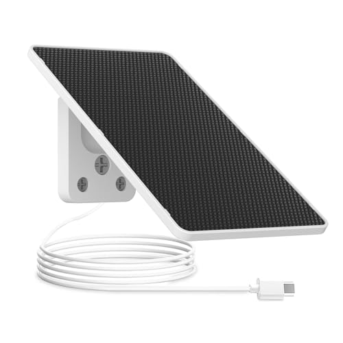 ARCCTV Solar Panel for Outdoor Security Cameras, 3W High Efficiency Solar Charger, Type-C Interface, 8.5ft Cable, IP66 Weatherproof, Compatible with Most Outdoor Cameras, Easy Installation