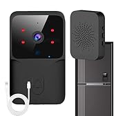 Campanello Video Senza Fili - Campanello Di Sicurezza Ring, Telecamera Di Allarme Di Ingresso | Campanello Intelligente A Basso Consumo Con Visione HD, Rilevatore Di Movimento, Citofono Wi-Fi