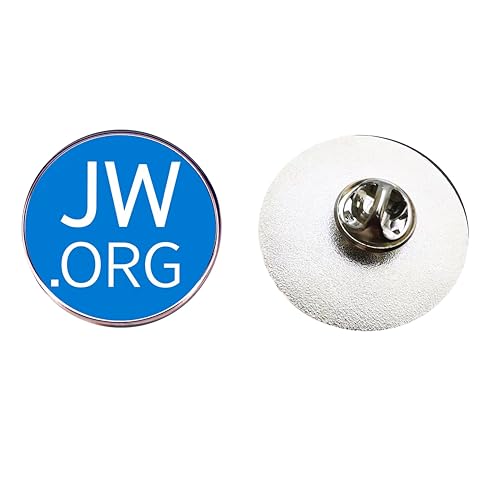 JW.ORG épingles rondes en métal bleu et blanc de 2,5 cm pour personnaliser vos vêtements et sacs