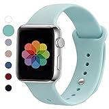 UPSTONE Compatible with Apple Watch Band 38mm 42mm 40mm 44mm Sport Band, Silicone Sport Strap Replacement Bands Compatible for iWatch Series 4/3/2/1 S/M M/L