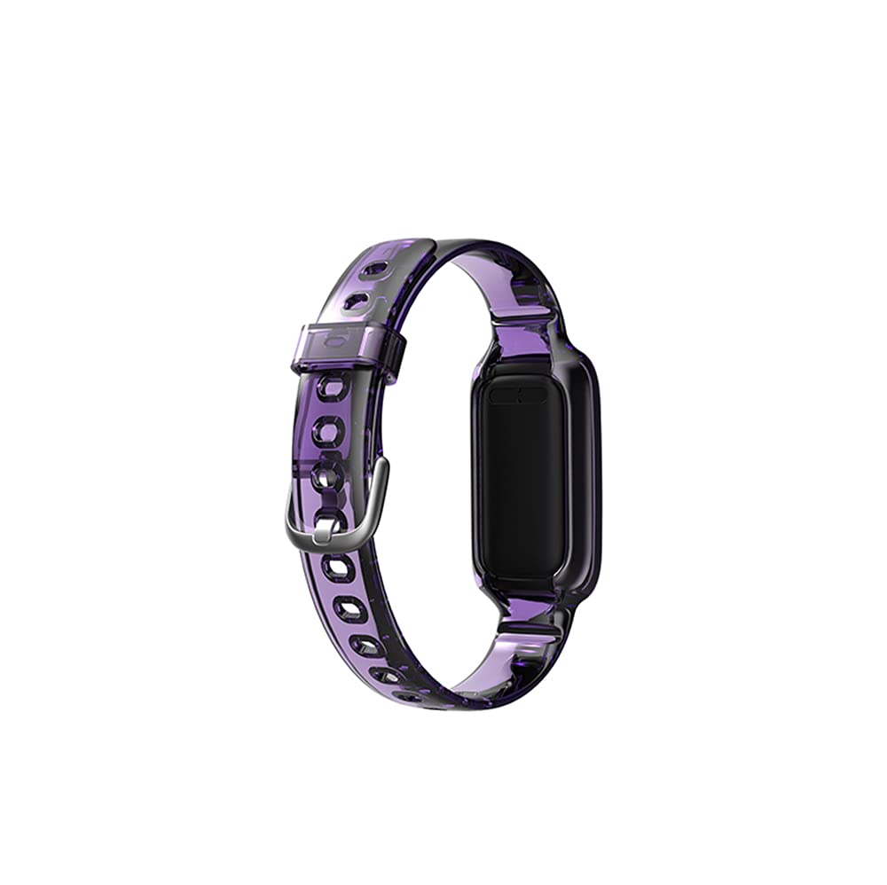 KangPlus Replacement Strap Compatible with Fitbit Luxe,Soft TPU Fashion Sports Thin Wristband Adjustable 5.5-8.1 inch Waterproof Watch Band for Women Men - Purple