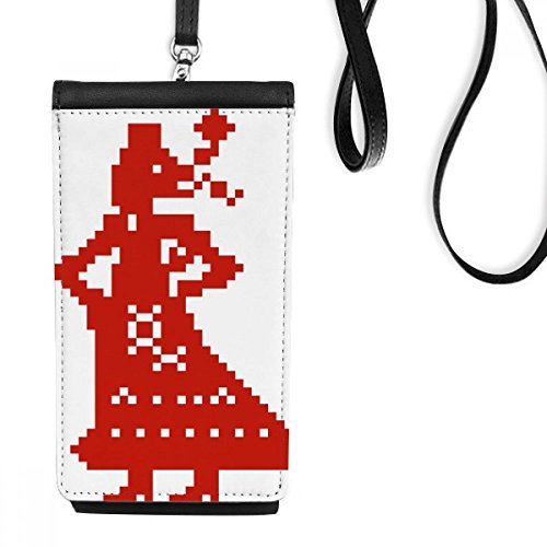 Pochette téléphone Russie Mosaïque en faux cuir noir texturé