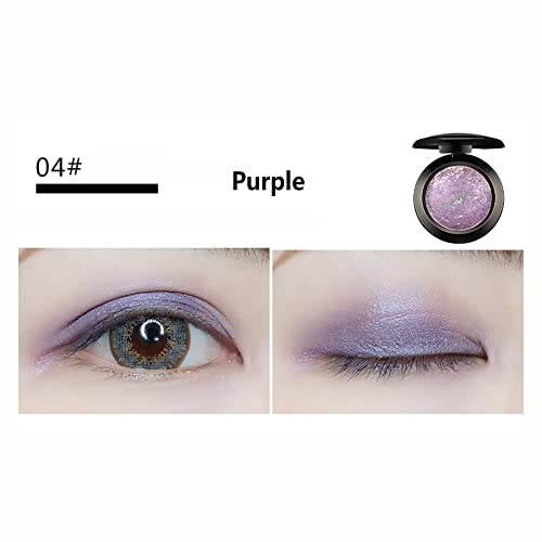 Mallofusa Single Color Baked Eye Shadow Powder Palette In Shimmer 15 Metallic Colors Optional (Rose Purple) #TOP7