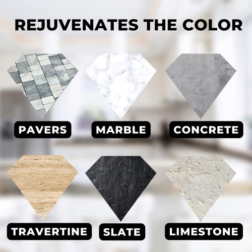 Color Enhancer Sealer for All-Natural Stone and Pavers. Marble, Travertine, Limestone, Granite, Slate, Concrete, Grout, Brick, Block. (Trial/Trial)