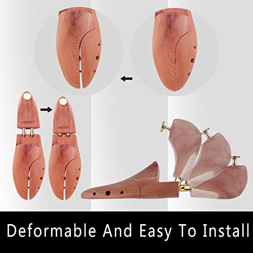 Cedar Space Cedar Shoe Trees For Men, 100% Red Aromatic Cedar Wood Grows In North American Gift For Men #TOP2