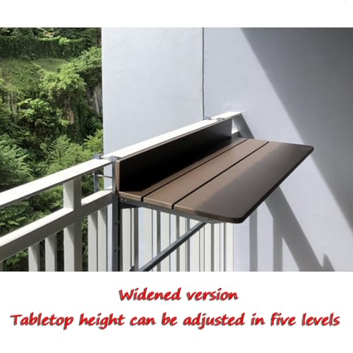 Mesa para ahorrar espacio al comer en balcones pequeños con soporte colgante ajustable 8