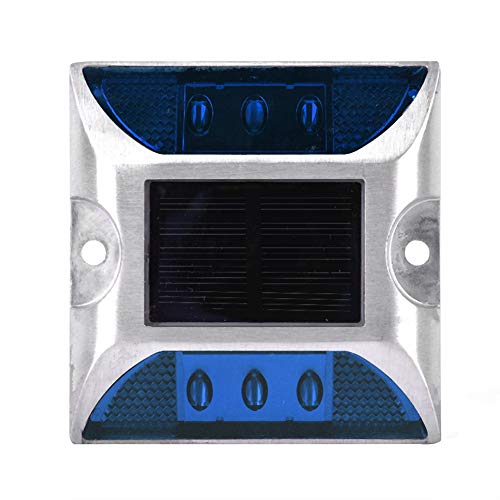 Lampe de goujon route solaire étanche Walmeck avec LED bleue haute visibilité