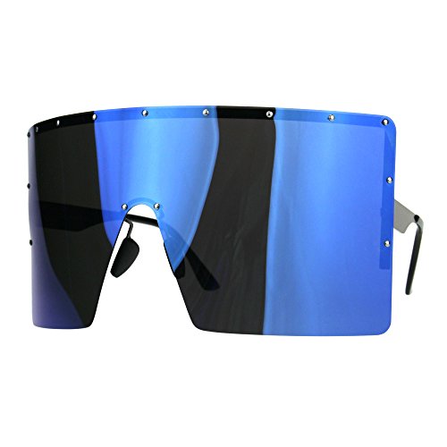 Polarized Mirror Lens Visor Shield Sunglasses Oversized Sun Cover Shades UV 4002