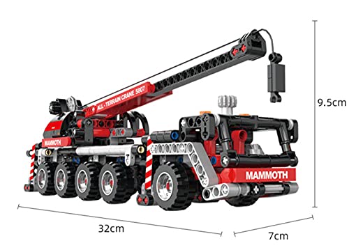 Schwerlast Mobilkran,Technik Bausteine Kran,32 cm – Bild 3