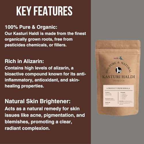 Image of 100% Pure & Natural Yellow Kasturi Haldi /Manjal /Turmeric Powder for Face - Glow- Facepack for acne free clear skin (1 KG)