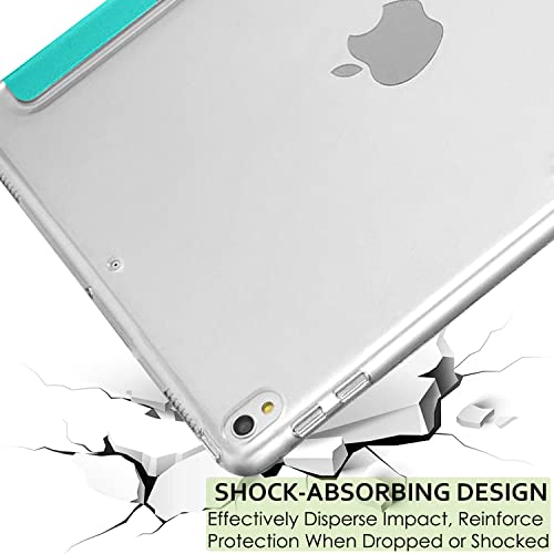 Image of DuraSafe Cases for iPad 10.5 Inch 2017 Air 3 2019 [ PRO 10.5 Air 3rd Gen ] A1701 A2152 A2123 MUUL2HN /A MUUK2HN /A MUUJ2HN /A MQDX2HN /A MQDY2HN /AiPad Cover with Translucent Frosted Hard Back - Green