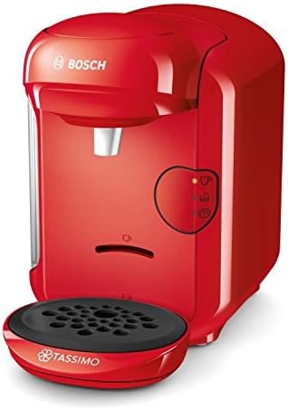 Bosch Hausgeräte TAS1003 Tassimo Ekspres Jednofiliżankowy, Plastik, 1400 W, 0,7 L, Czerwony/Czarny