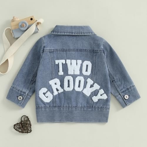 VISGOGO First Birthday Outfit Girl - 1st/2nd Birthday Denim Jacket & Cardigan2