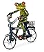 Produktbild formano lustige Frösche Figur Frosch auf Fahrrad blau Poly 17 cm