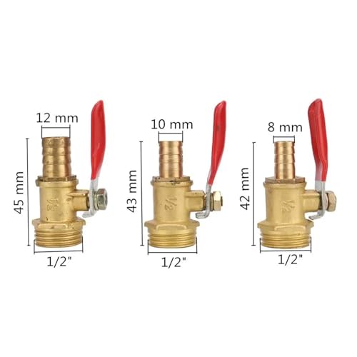 Fugas solucionadas con la válvula de bola de latón de 1/2 pulgada y conector de 12 mm 3