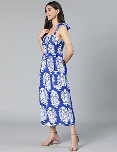 Image of oxolloxo Truffle Orange Printed Women Long Dress