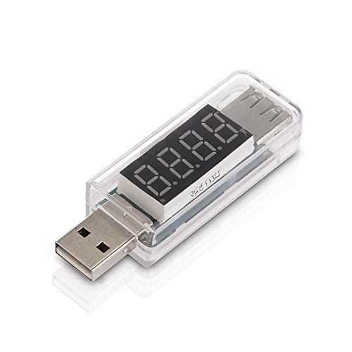 CARCHET USB Voltmètre Ampèremètre Testeur Voltage Courant Auto pour Téléphone Mobile