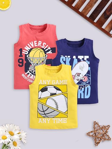 Image of Amazon Brand - Jam & Honey Boys Cotton Graphic Printed Half Sleeves T-Shirt | Regular Fit | Soft & Breathable (Available in Pack of 3 & Pack of 5) (2 to 8 Years)